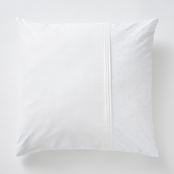 Taie d'oreiller 57 fils 63 x 63 cm jeanne coco Blanc