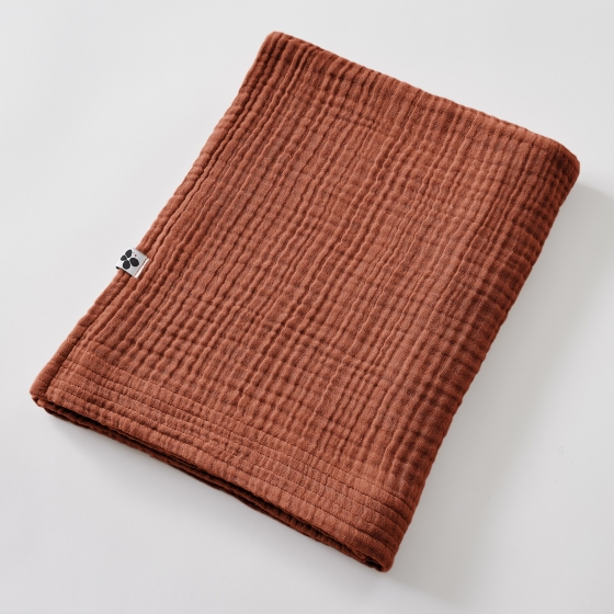 Drap de Bain 90 x 150 cm - Double Gaze de Coton 220 g/m² - Gaia Terracotta