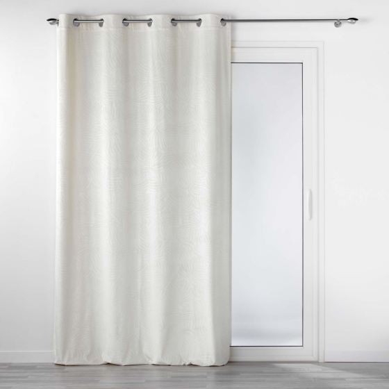 Rideau occutant 140 x 240 cm en velours relief Analia Naturel