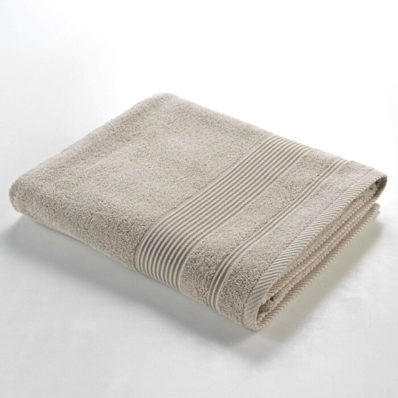 Drap de bain 90 x 150 cm eponge unie tendresse Taupe