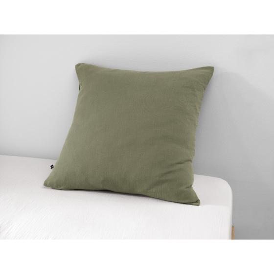 Taie d'oreiller en double gaze de coton – 60 x 60 cm – Gaïa Romarin