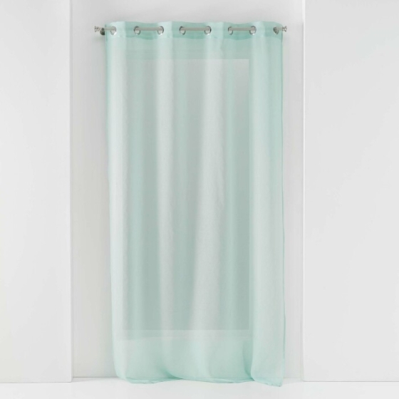 Voilage a oeillets 140 x 240 cm voile sablé Sandra Menthe