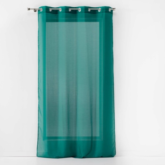 Panneau a oeillets 140 x 240 cm etamine unie etamina Emeraude