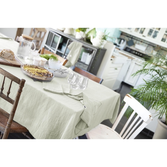 Nappe rectangle 150 x 250 cm Gaze de coton Vert d'eau