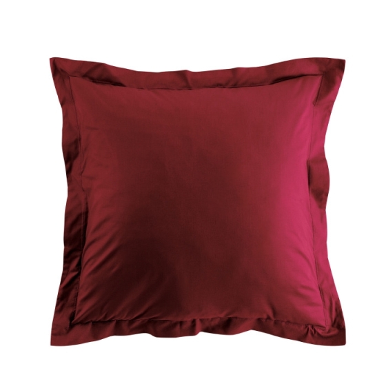 Taie d'oreiller vp 63 x 63 cm uni bio 57 fils gots biolina  +p. bourdon Bordeaux