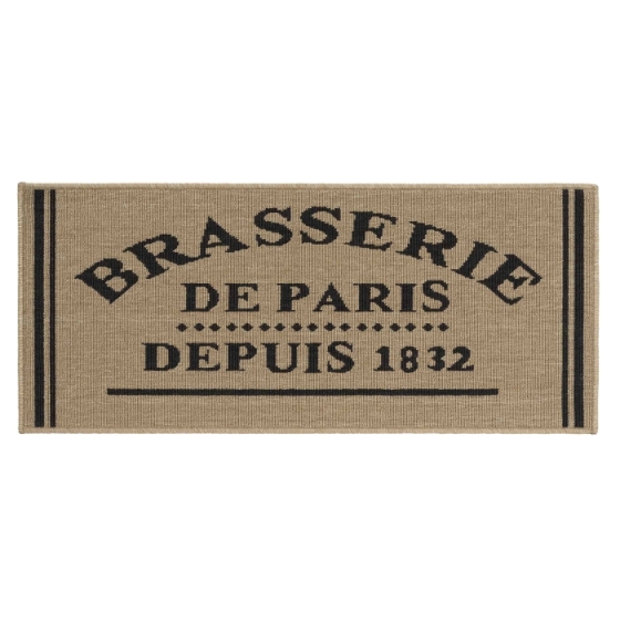 Tapis anti dérapant rectangle 50 x 120 cm bouclette Troquet