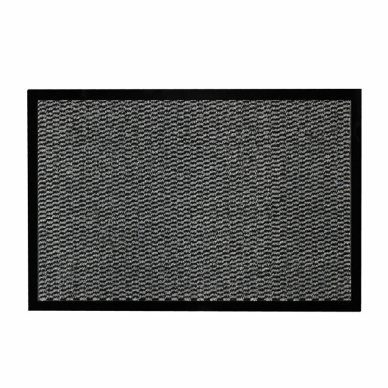 Tapis rectangle 40 x 60 cm anti-poussiere julius Noir/gris