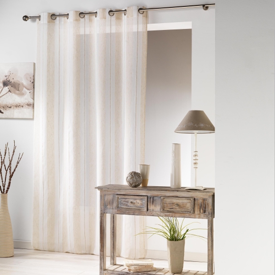 Panneau a oeillets 140 x 240 cm tisse naturel helios Lin