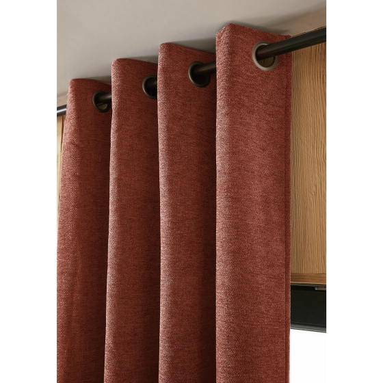 Rideau Petite Hauteur 140 x 180 cm – Occultant & Thermique Bjorn Terracotta