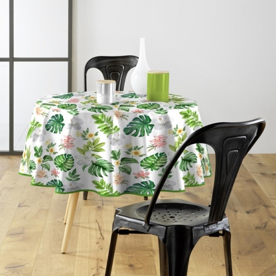 Nappe ronde (0) 160 cm pvc imprime baleares Sans