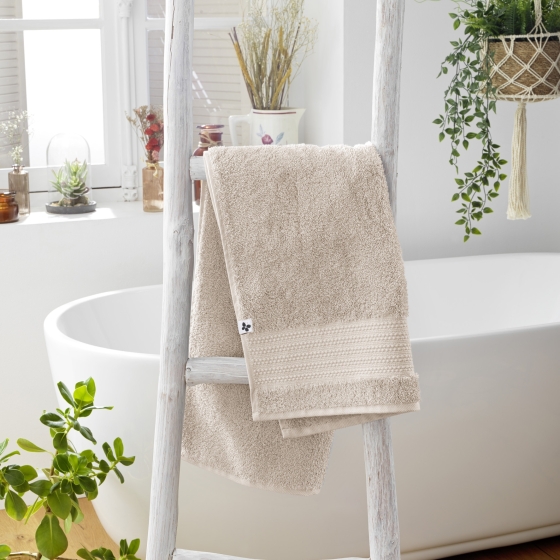 Serviette de toilette 50 x 90 cm éponge unie garance pampa Naturel
