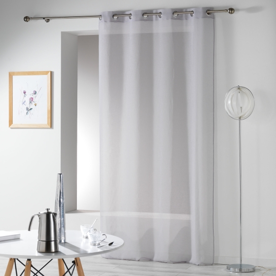 Panneau a oeillets 140 x 280 cm etamine crash telma Gris