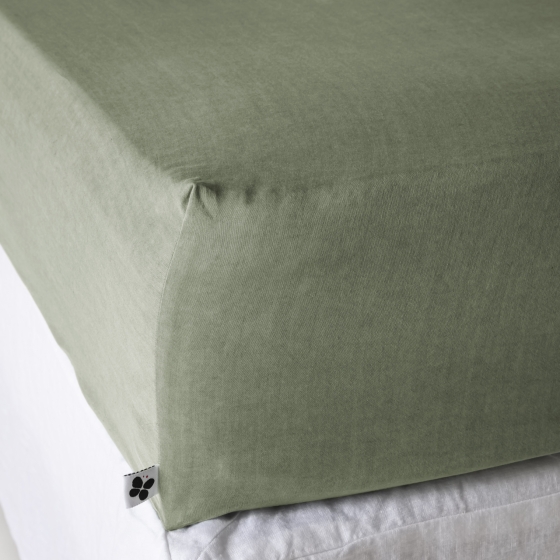 Drap Housse 180 x 200 cm en Lyocell Uni Lysandre Thym