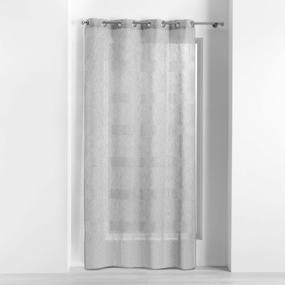 Panneau a oeillets 140 x 280 cm voile sable ajoure ajourela Gris