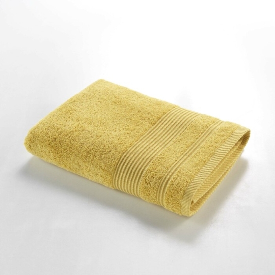 Drap de douche 70 x 130 cm eponge unie tendresse Mimosa