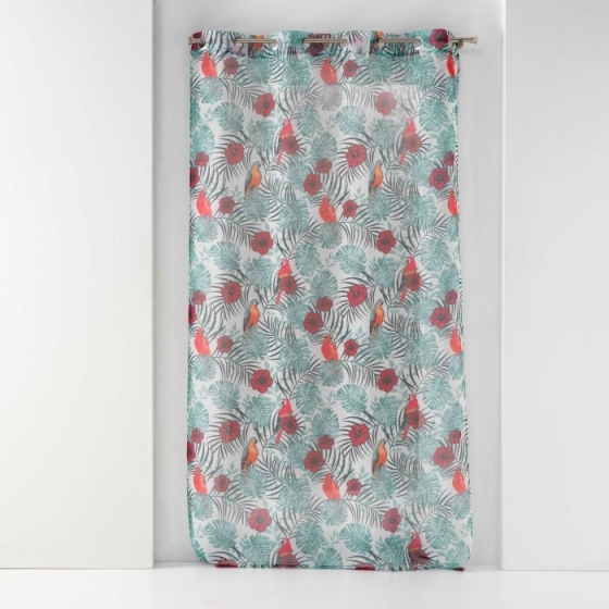 Voilage a oeillets 140 x 240 cm voile sablé Caracas Blanc