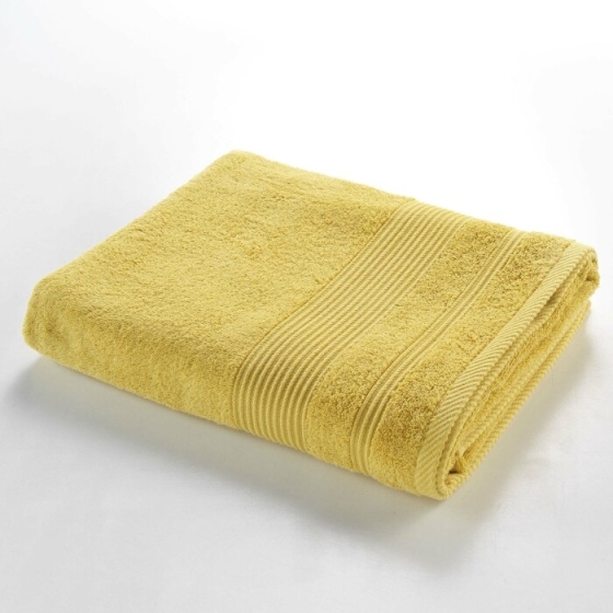 Drap de bain 90 x 150 cm eponge unie tendresse Mimosa