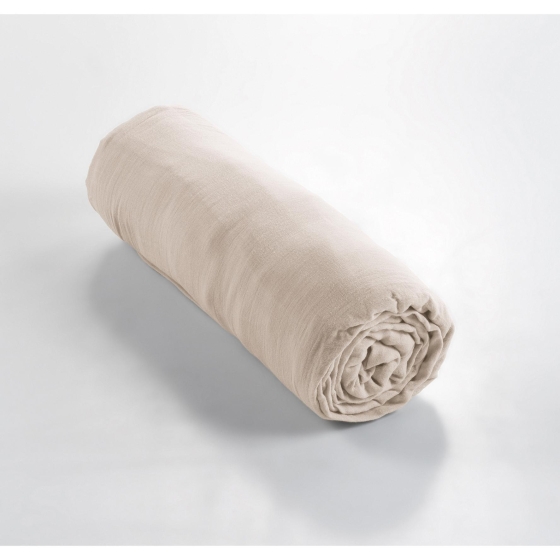 Drap Housse Double Gaze de Coton Pampa – 160 x 200 cm – Bonnet 30 cm