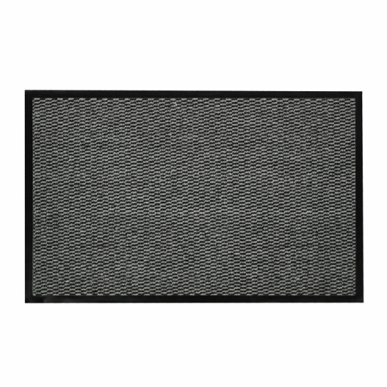 Tapis rectangle 50 x 80 cm anti-poussiere julius Noir/gris