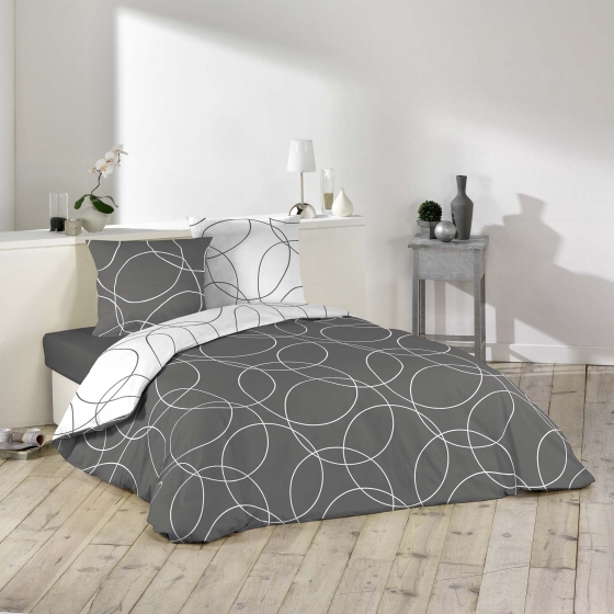 parure 3 p. 240 x 220 cm microfibre imprimee allover elton