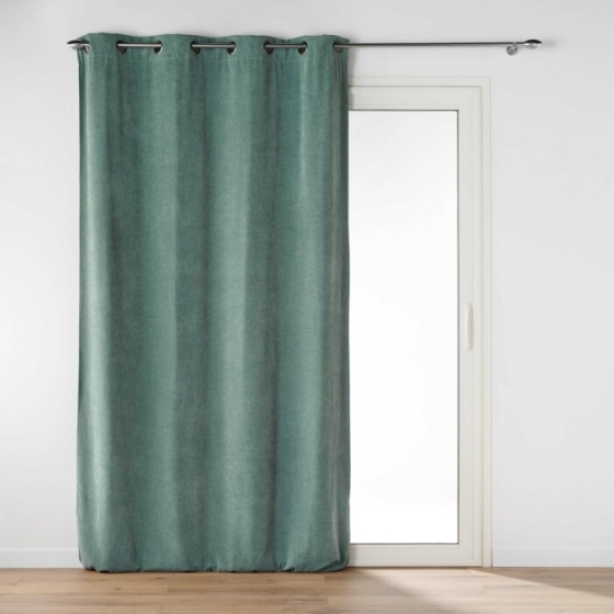 Rideau tamisant 135 x 260 cm velours uni Novana Sauge