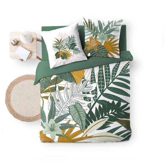Escapade Tropicale - Housse de Couette 260 x 240 cm  Florida en Coton 42 Fils