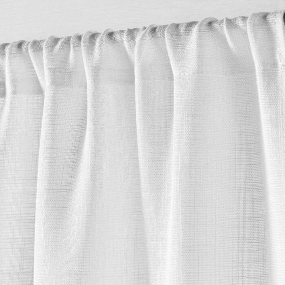 Panneau passe tringle 90 x 200 cm effet lin tisse haltona Blanc