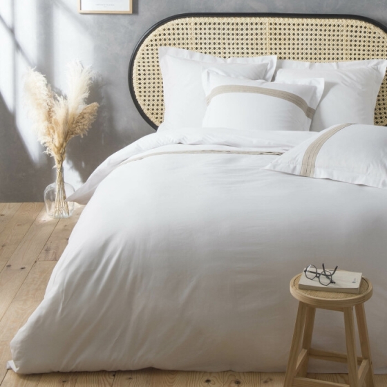Housse de couette 240 x 220 cm + 2 taie coton 57 fils Laly