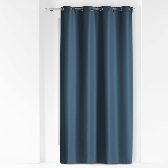 Rideau à oeillets 140 x 260 cm Polyester Essentiel Bleu marine