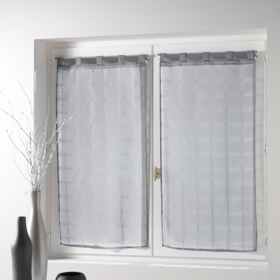 Paire droite passants 2 x 60 x 120 cm voile sable candide Gris