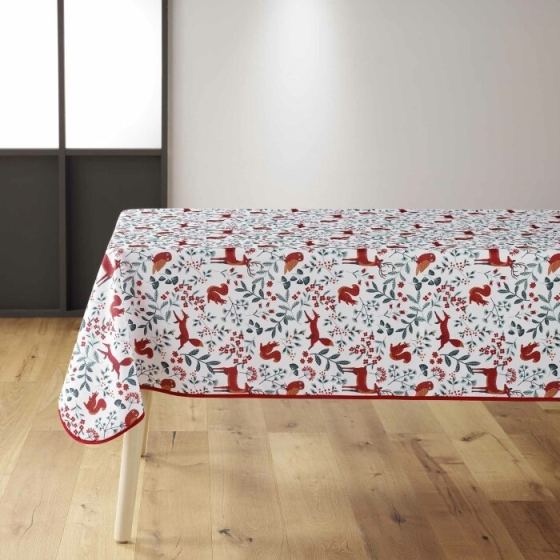 Nappe rectangle 150 x 240 cm polyester imprime Forestine