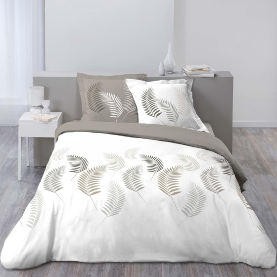 Housse de couette 240 x 220 cm en microfibre de flanelle Goyave
