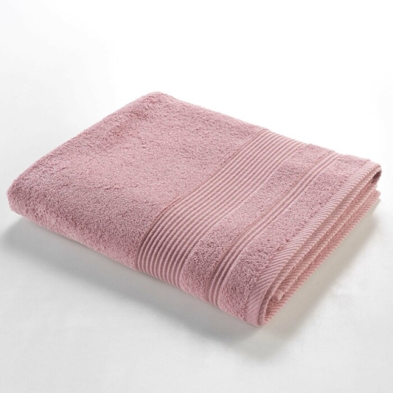 Drap de bain 90 x 150 cm eponge unie tendresse Bois De Rose