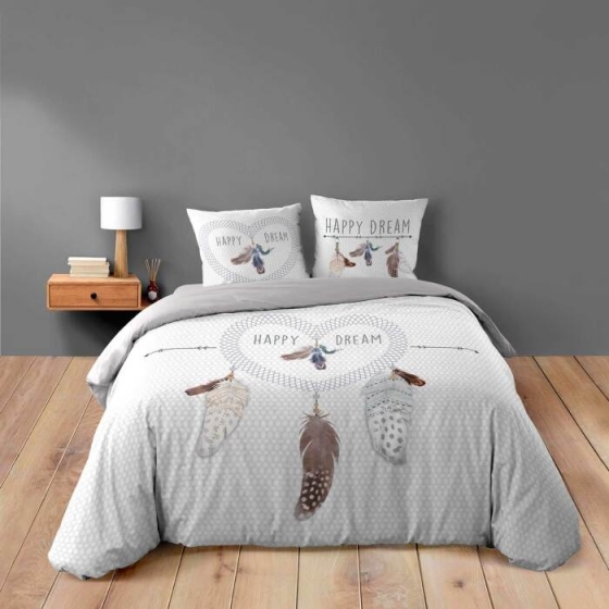 Parure 3 p. 200 x 200 cm coton 42 fils + 2 taies Happy dream