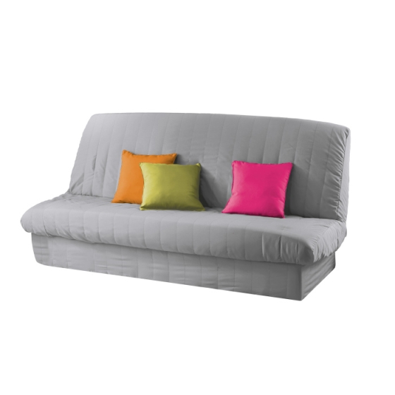 Housse de clic clac mat. 120 à 140 cm - 185 à 200 cm polye. uni essentiel Gris