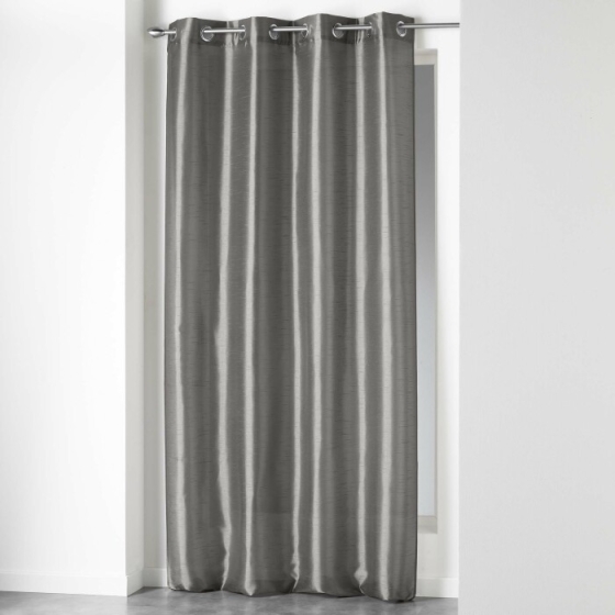 Rideau a oeillets 140 x 240 cm shantung uni shana Perle