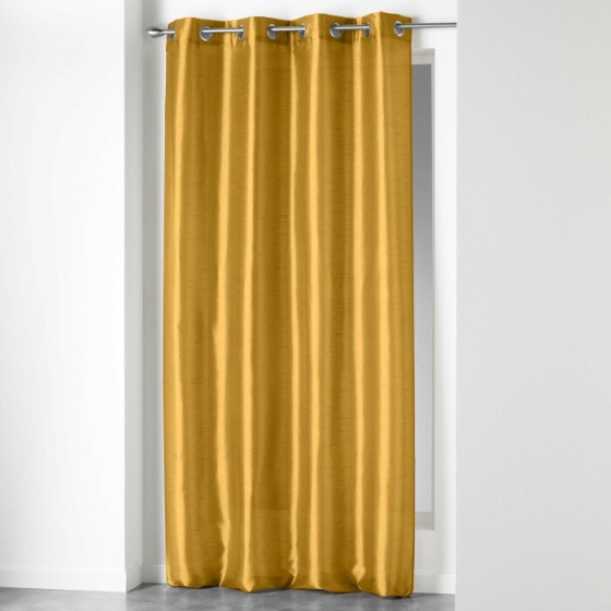 Rideau a oeillets 140 x 240 cm shantung uni shana Moutarde