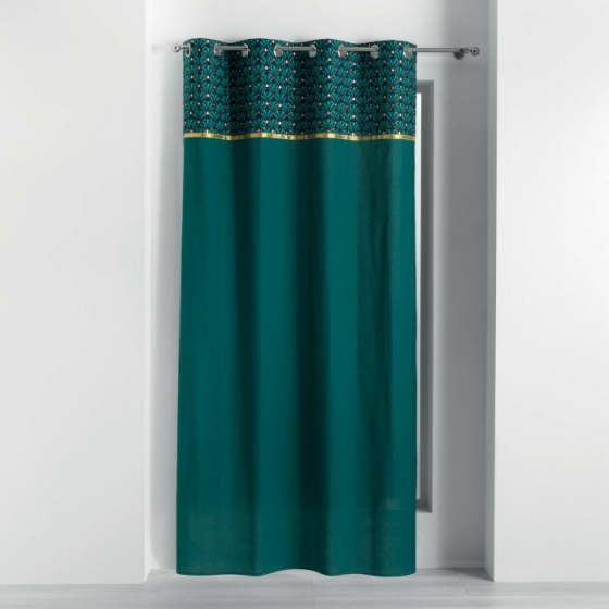 Rideau tamisant à oeillets 140 x 240 cm coton Artchic Bleu