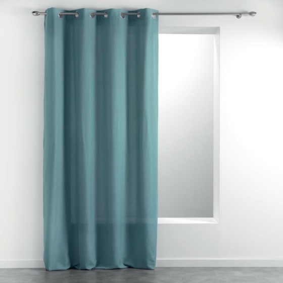 Rideau a oeillets 140 x 280 cm tisse uni meliane Bleu