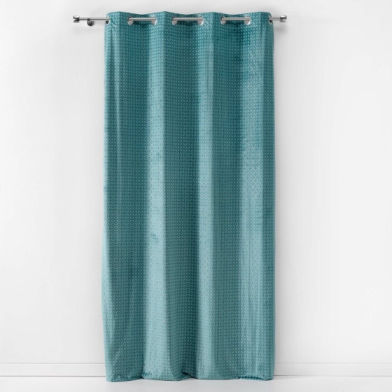 Rideau a oeillets 140 x 240 cm velours imprime or kansas Sans