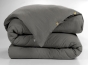 Housse de couette 280 x 240 cm King Size - Double gaze - MILA Granit