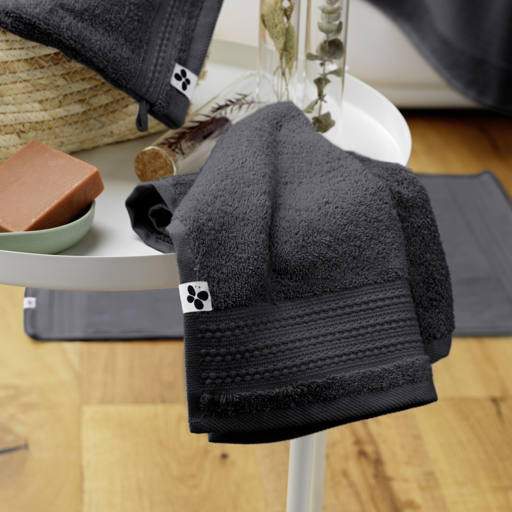 Serviette Invité 30 x 50 cm – Coton Épais 600 g/m² – Garance Orage