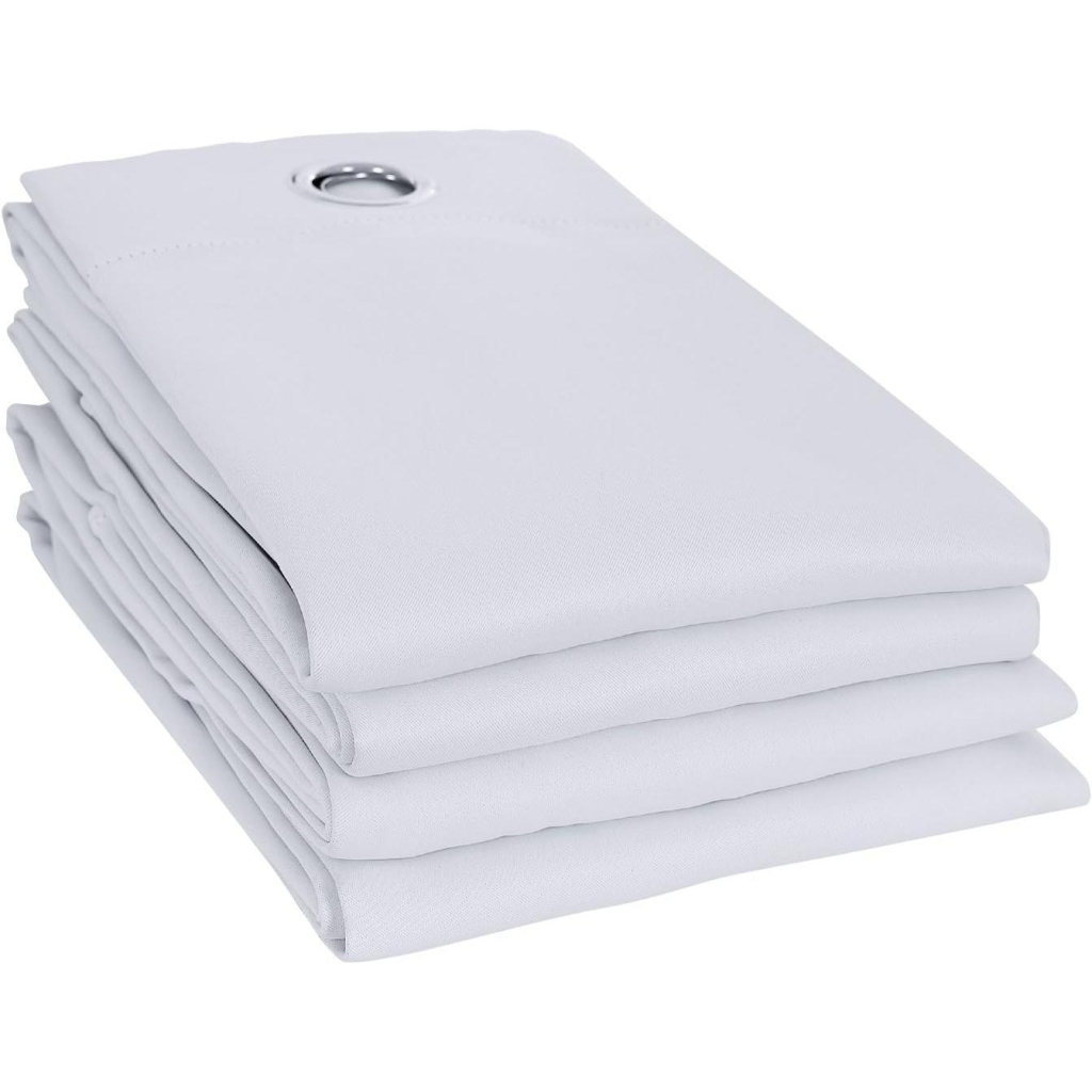 Lot de 4 Rideaux Occultants à Œillets - 135 x 240 cm - Couleur Gris pâle