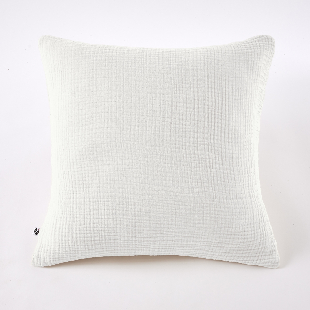 Taie d'Oreiller 60 x 60 cm Quadruple Gaze de Coton 220 g/m² Bella Chantilly