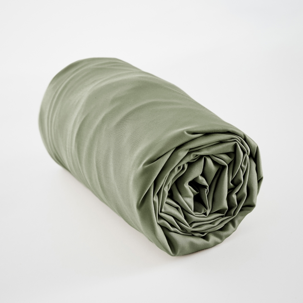 Drap housse 140 x 190 cm 100% viscose de bambou 120 fils SALOMÉ Romarin