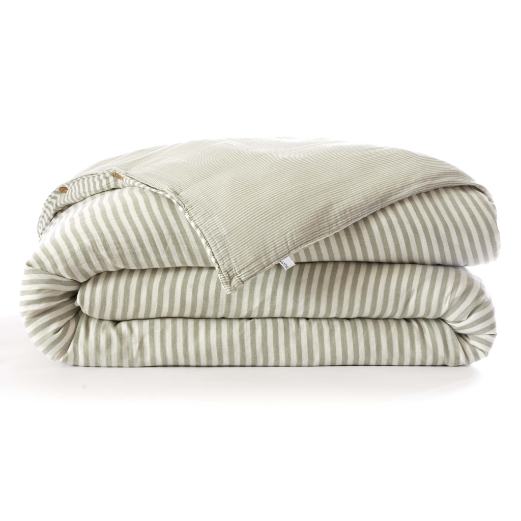 Housse de Couette Réversible 260 x 240 cm Double Gaze de Coton 125 g/m² Livia Ficelle