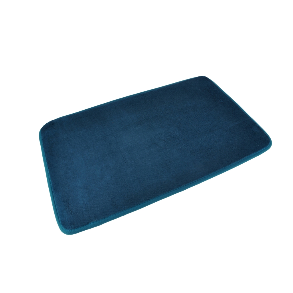 Tapis de bain microfibre 45*75cm vitamine bleu emeraude Bleu/emeraude