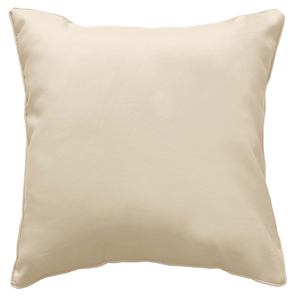Coussin déhoussable 60 x 60 cm – Essentiel polyester uni Naturel