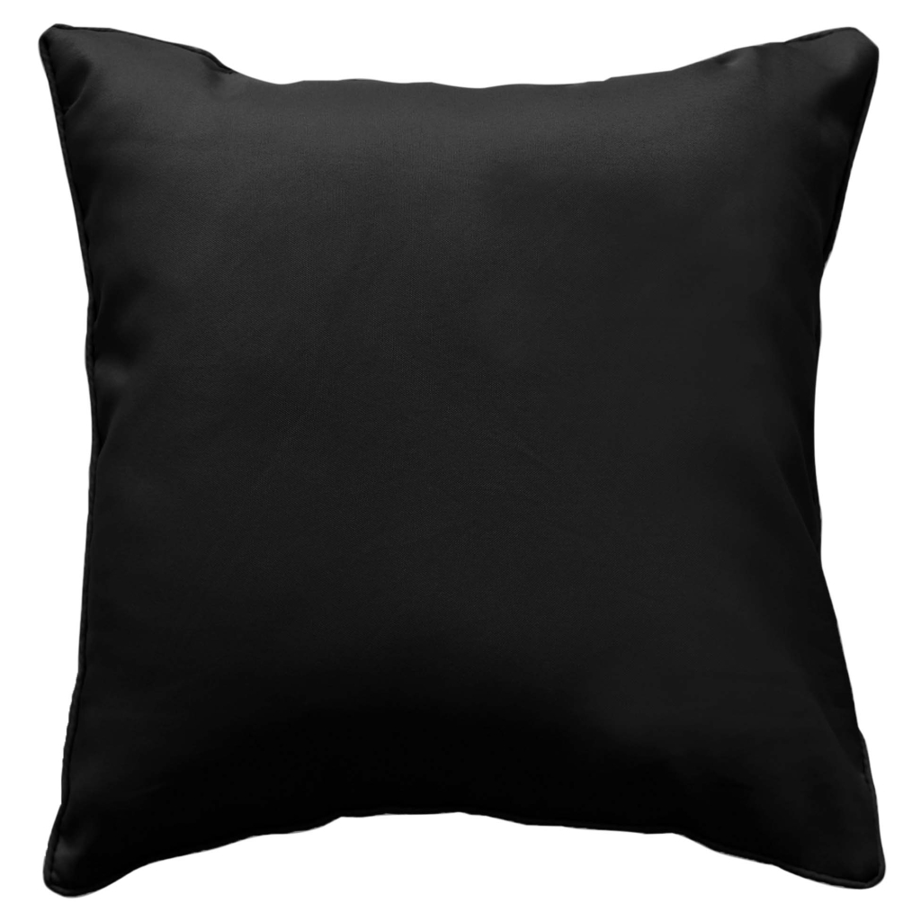 Coussin déhoussable 60 x 60 cm – Essentiel polyester uni Noir
