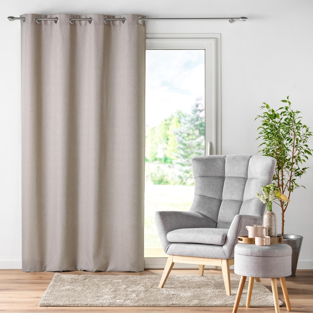 Rideau à œillets – 140 x 260 cm – chambray uni Newton - Lin